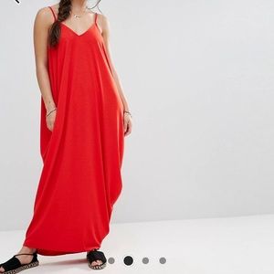 ASOS Drape Hareem Maxi Dress - Size 4 US - Red